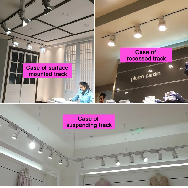 LEDEAST TR045 Built-in 3 Circuit Phase Track Rail Section 4 Pins Guide Rail Trackline For Shops Museums Made in Shenzhen