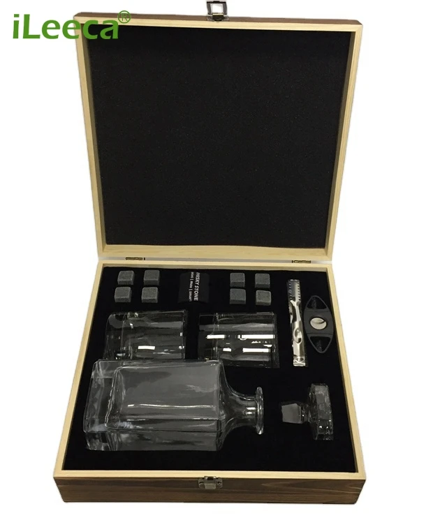 Подарочные камни для холодного виски и набор графинов с щипцами для льда