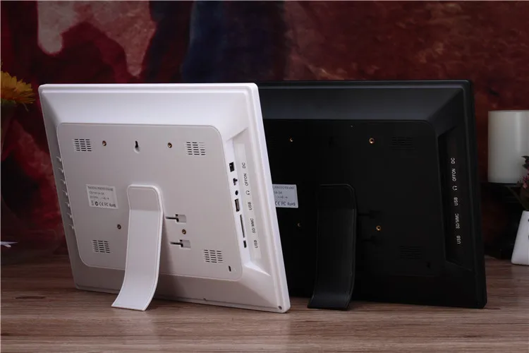 PI1072 наличии 15 дюймов черный белый 1080 P воспроизведения видео реклама дисплей Цифровая фоторамка с сенсорным экраном в