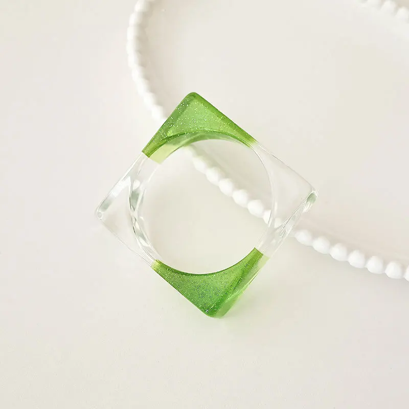 BOXUAN Fashion New with Gold Powder Splicing Ladies Style Geometric Resin Bracelet For Women