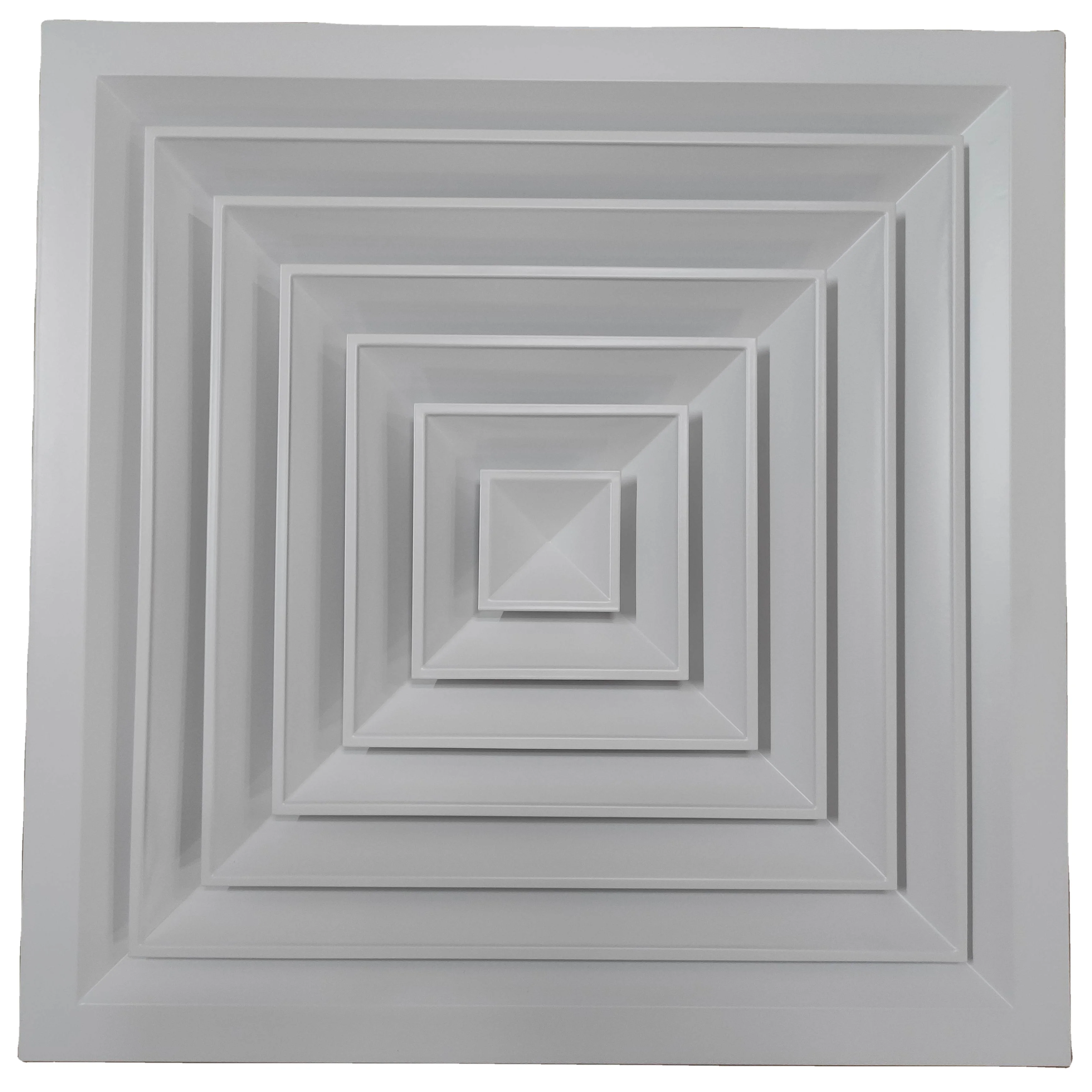 square air diffuser 4 way ceiling supply diffuser with damper
