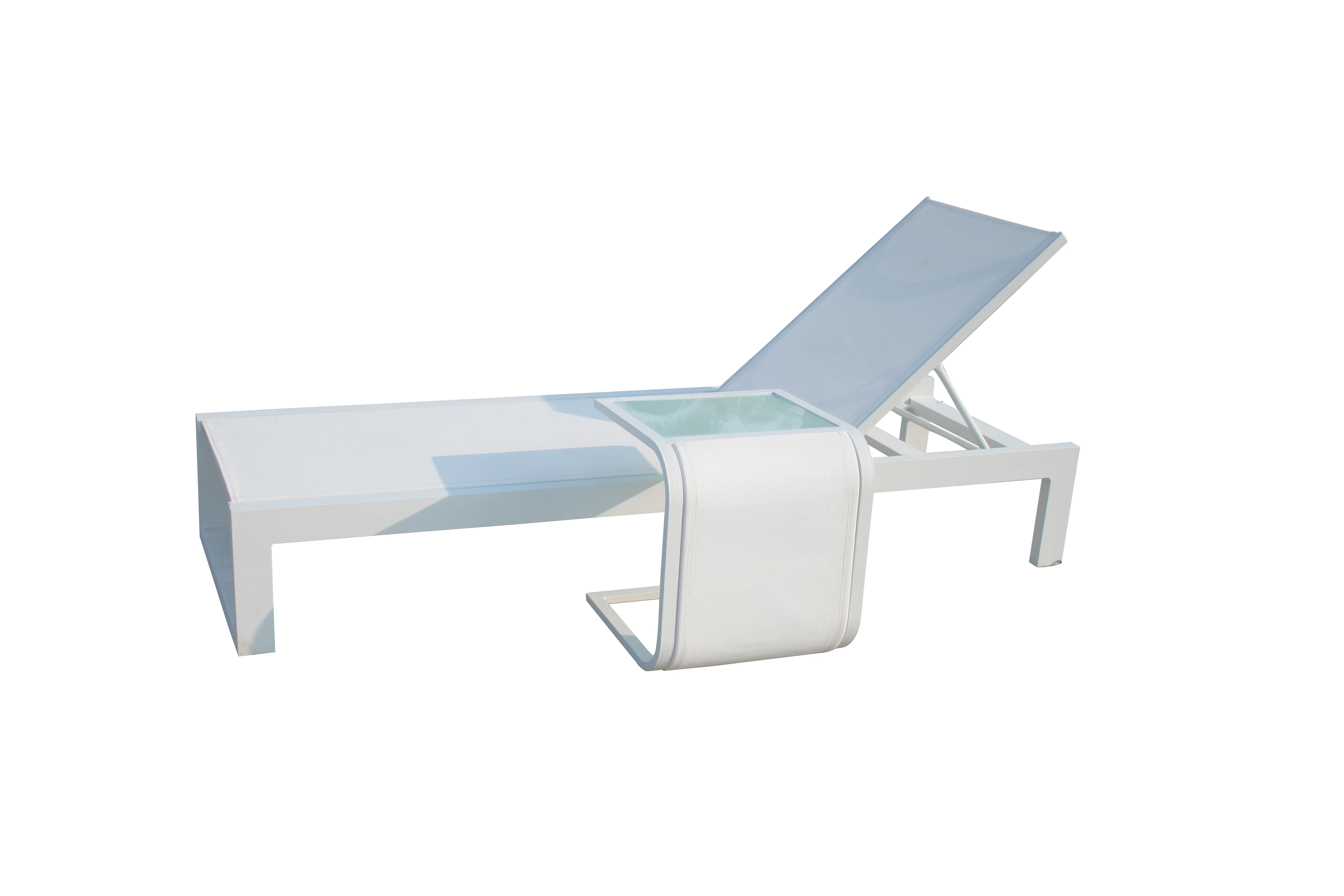 Textilene + Aluminum Colorful OEM Foshan Sun Bed Garden Lounge