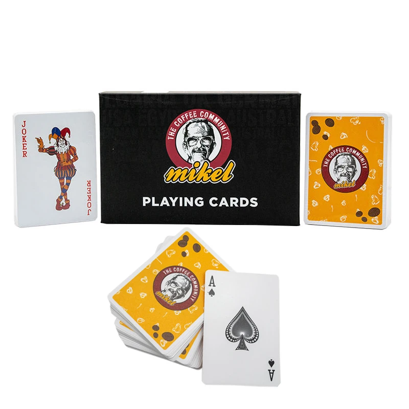 Customized Two decks waterproof printed pvc playing cards brand advertising poker durable playing card games for adults with mag