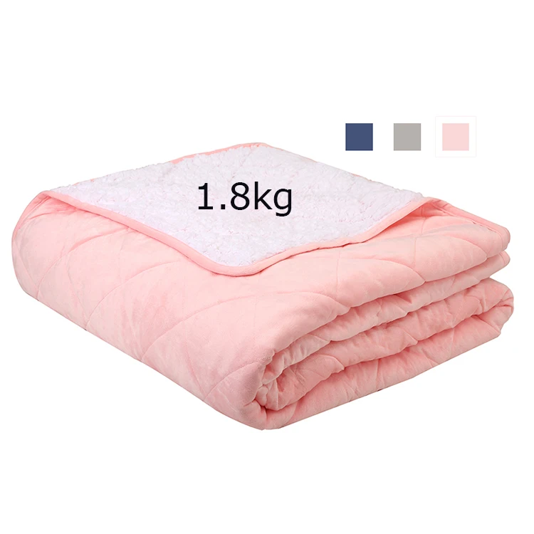 Wholesale Bulk Weighted Sherpa Flannel Fleece Blanket Super Soft And Warm Fuzzy Plush Thick Bed Blanket For Winter
