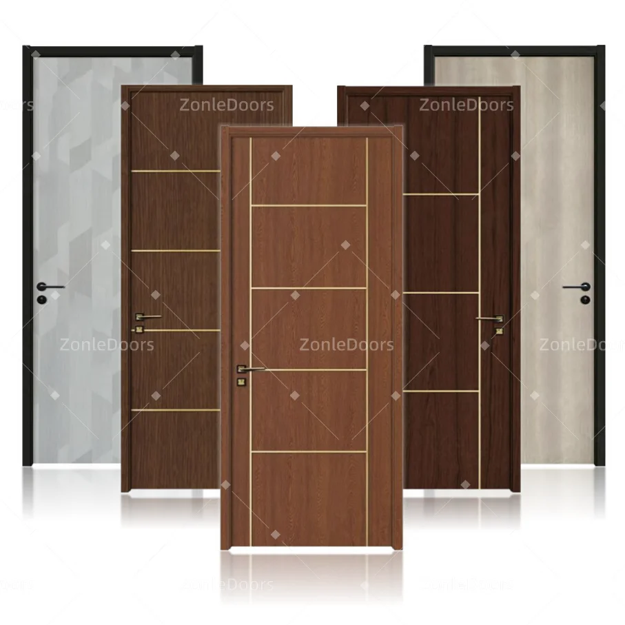 DOORS WPC Door Panel for houses interior Waterproof fireproof ABS/PVC/WPC door skin china door manufacture With smart lock