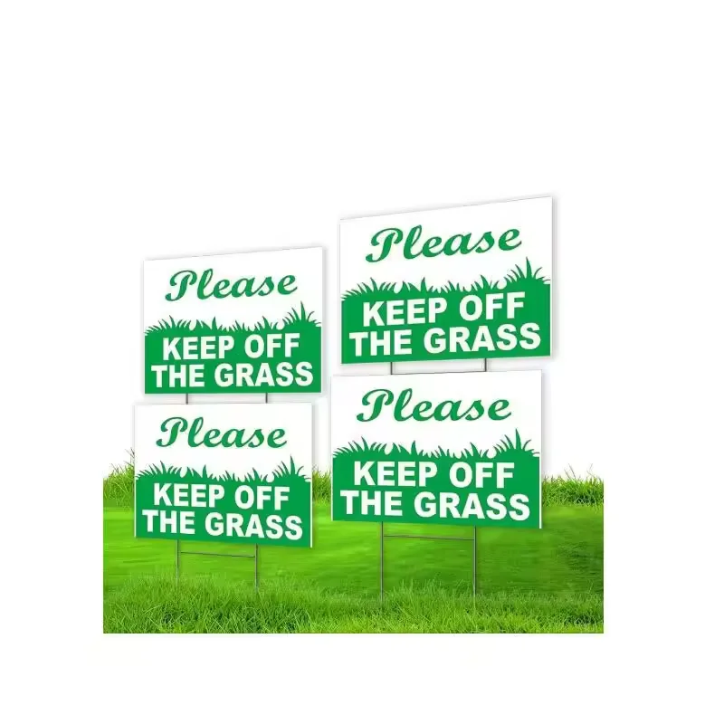 Digital Printing Polypropylene Hollow Board with H-stakes Custom Designed Yard Signs for Advertising Slogan