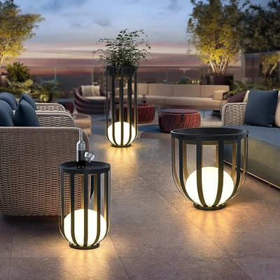 Aluminum Body Waterproof Solar Outdoor Lamp for Garden Landscape Villa Terrace Flower Shelf Warm White CCT