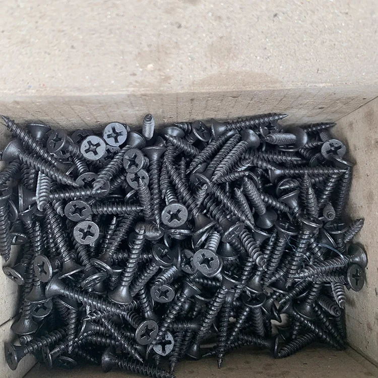 Fine/Coarse Thread Flat Bugle Head Gypsum Board Drywall Screw Phillips Black Self Tapping Screw ST3.5 for Building Fasteners