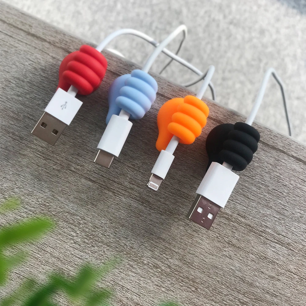 2022 Good Use Silicone Reusable Adhesive Clip Management Cables Organizer Wrap Charging Desktop Cable Holder