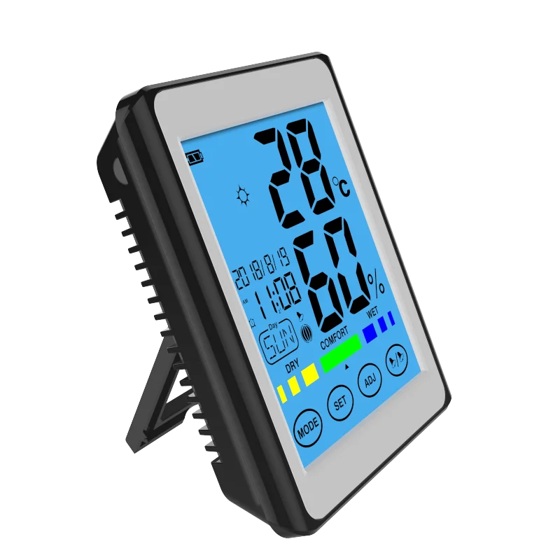 CH-913 Digital Temperature Humidity Meter Room Portable Thermo-Hygrometer Wall Alarm Clock