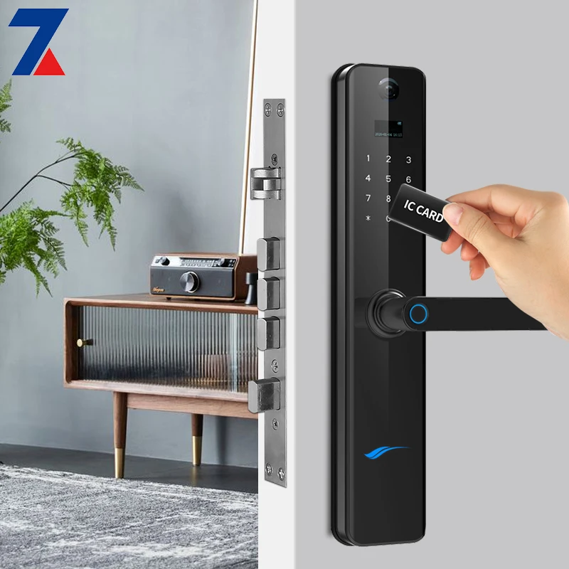 Factory Manufacturer Wifi Touch electric card TT lock fingerprint keyboard double sided tuya smart door lock