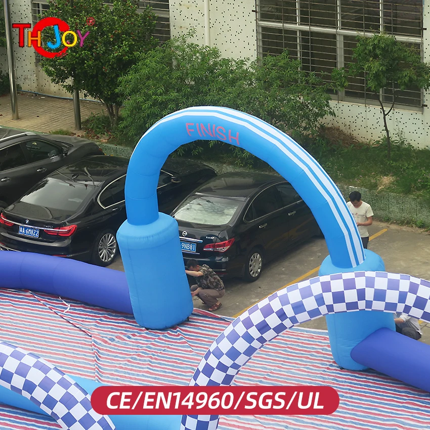 Exciting 20x10m Inflatable ATV GoKart Air Racing Track for Thrilling Races and Events