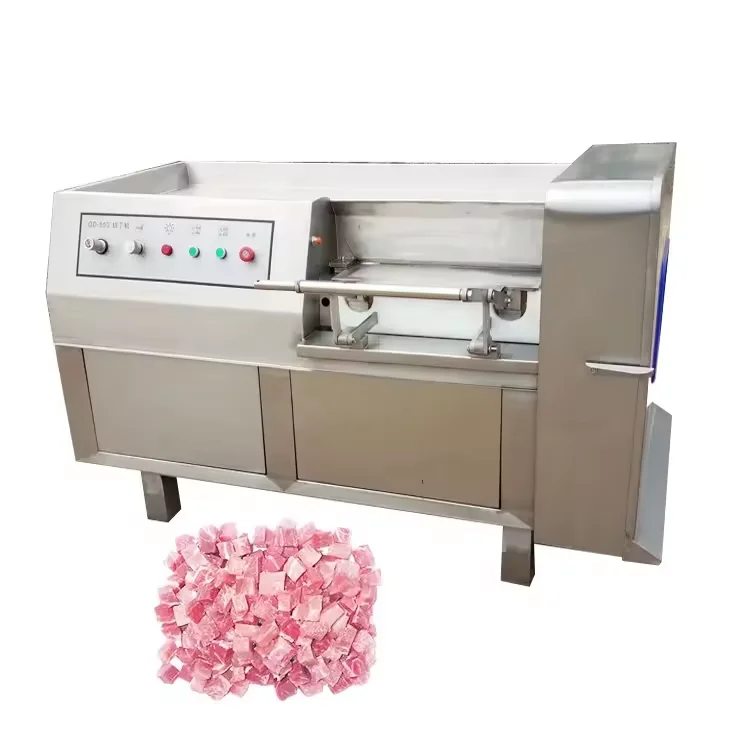Automatic Pork Beef Cuber Commercial Frozen Chicken Meat Cube Slicer Cutter Poultry Meat Cut Machine