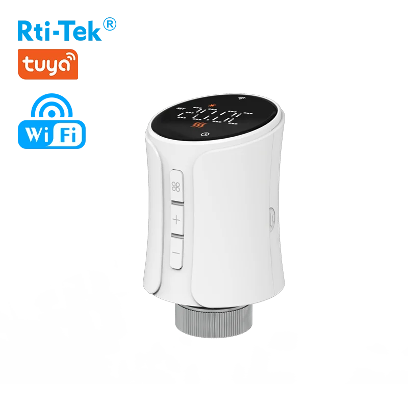 TUYA Wi-Fi Smart LED Thermostatic Radiator Valve TRV Modern Alexa Google Home Compatible No Gateway Required Apartment Use