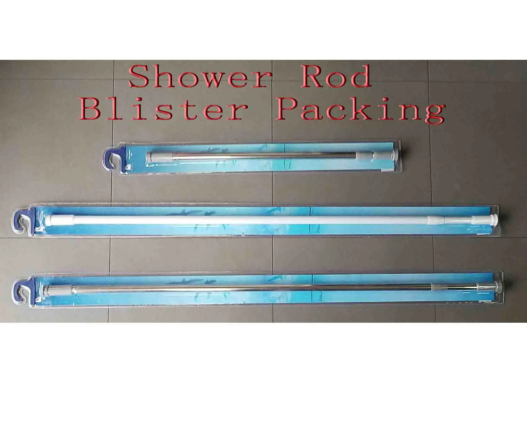 Aluminum bath Shower curtain rod,Blister box packing