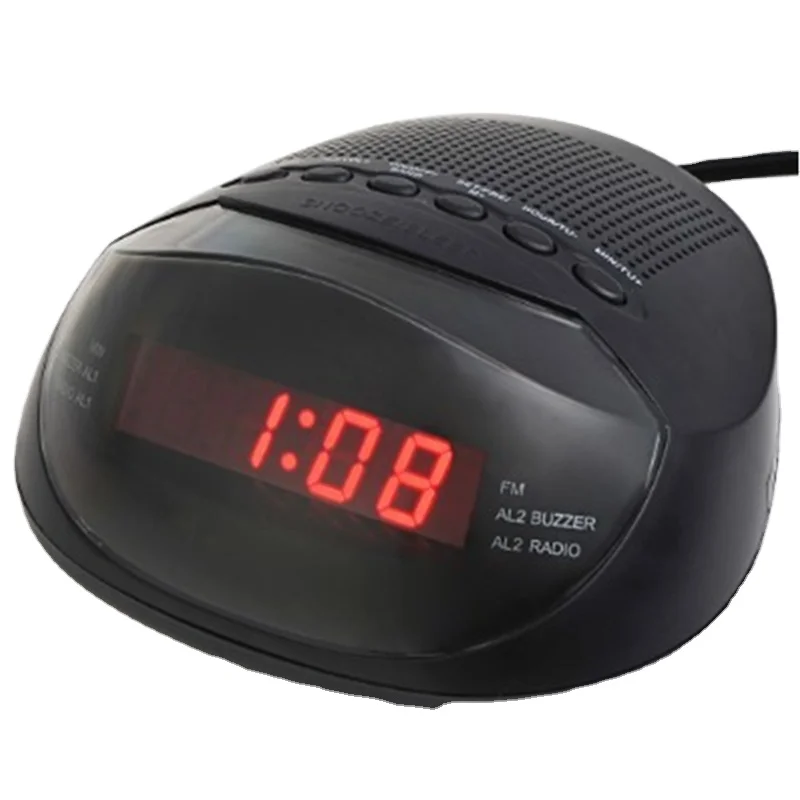 HS-45C Factory Direct PLL Radio Alarm Clock Portable Home Clock Radio with Snooze sleep functions