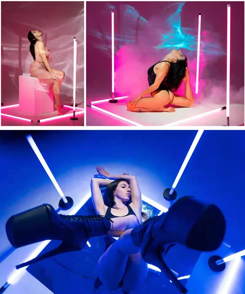 RGB tube bar studio light rechargeable wand led stick photo booth dj  stage tube light video with stand tv