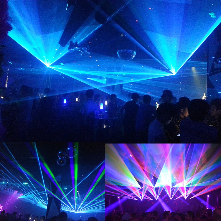 High Power 15W Rgb Full Color 3D Laser Projector Dmx512 Laser Light For Dj Disco Stage