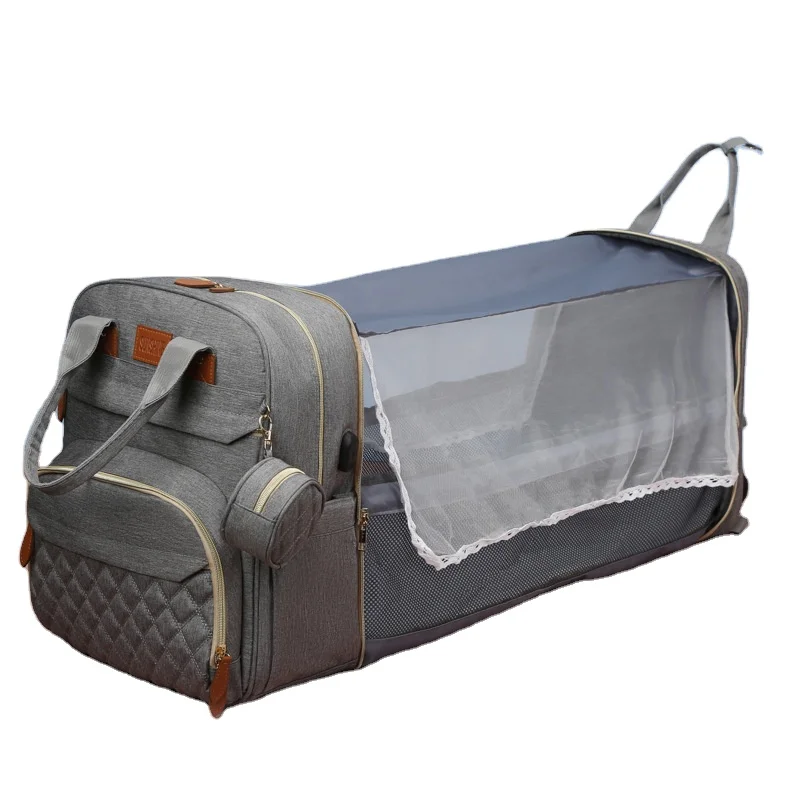 large capacity 900D waterproof portable travel crib with changing station baby diaper bags backpack