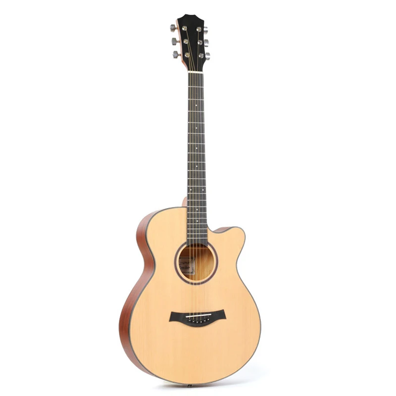 China Manufacturers 6 Strings Musical Instruments Semi Acoustic Guitar For Beginners