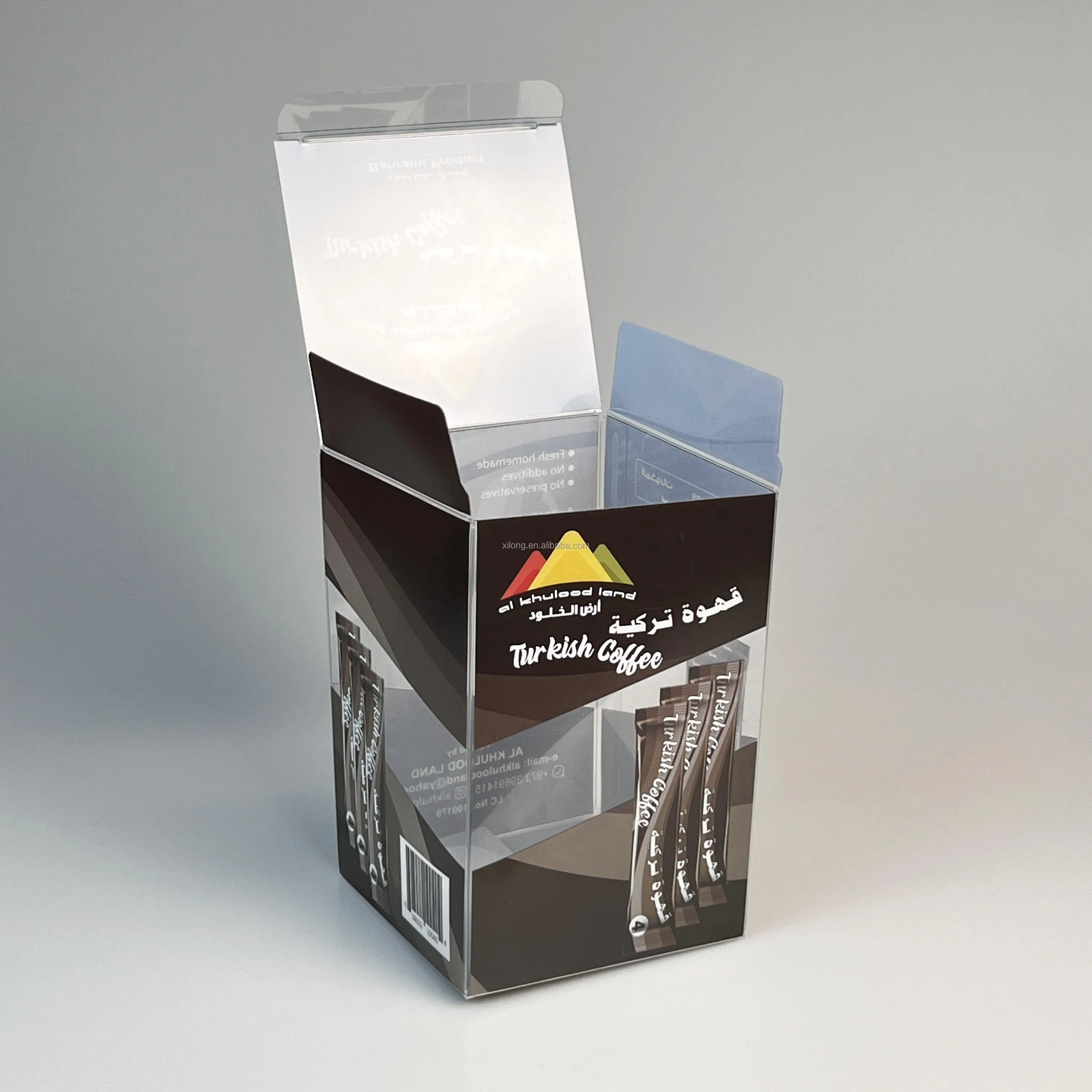 Прозрачная пластиковая упаковка для печенья пищевых продуктов кофе