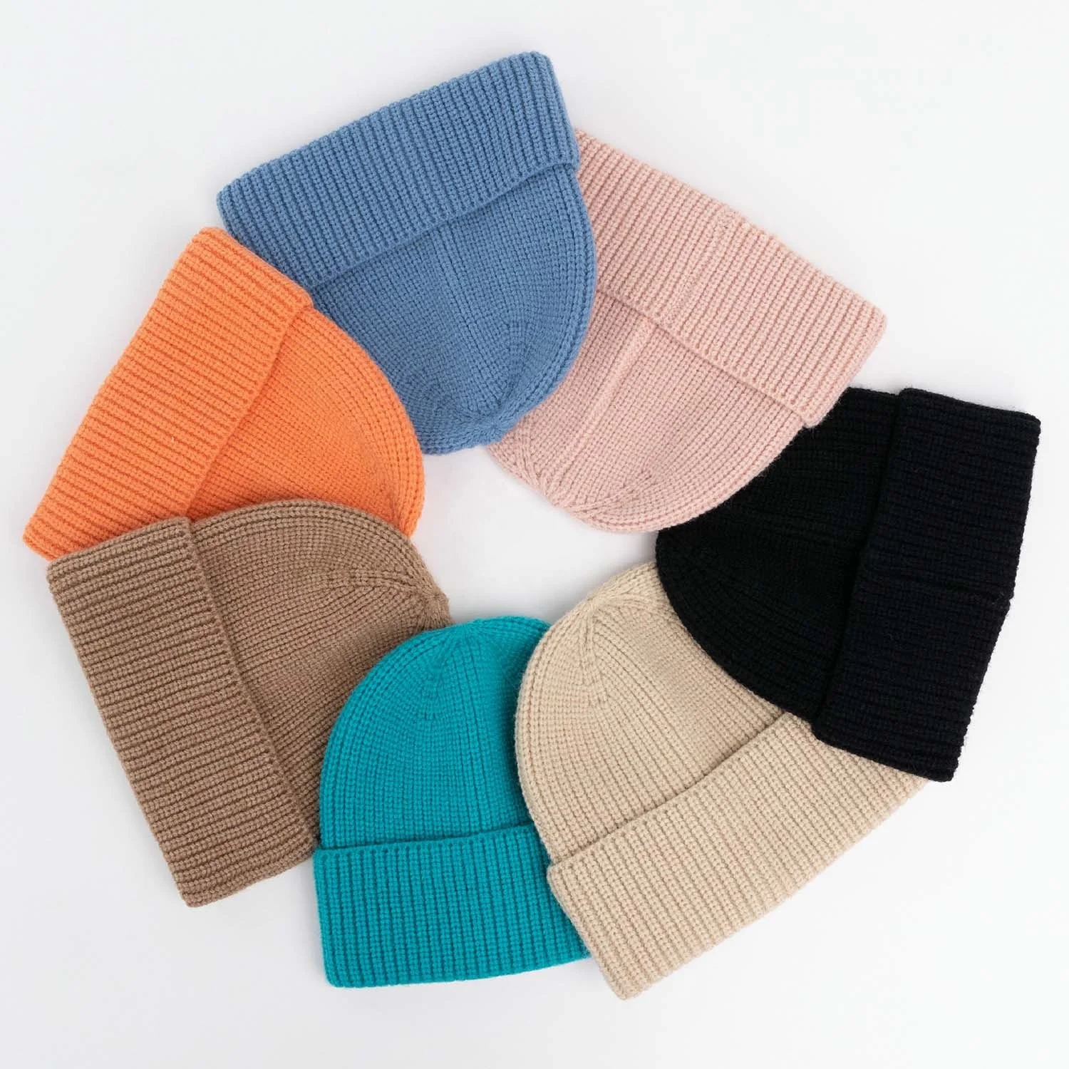 CUSTOM LOGO Unisex Hip Hop Skully Ski Cuffed folded chunky sports warm winter fishermen beanie hats