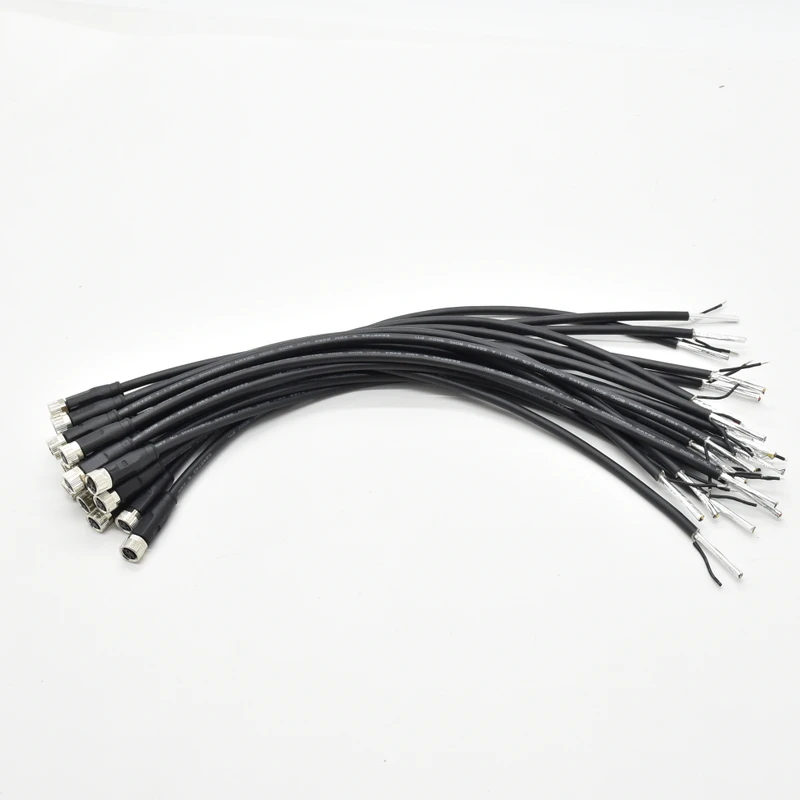 M8 Connector 4 Pin Waterproof Electrical Amphenol Sensor Cable Female Electronic Connector