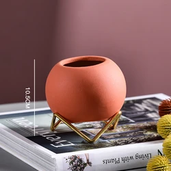 Скандинавский шар, железный керамический цветочный горшок, настольная подставка, ваза, декоративное цветочное растение, Цветочная композиция