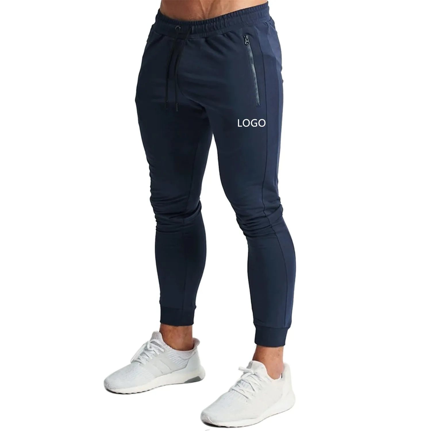 
High Quality Private Label Khaki Polyester Mens Fashion Slim Fit Jogger Sweatpants 