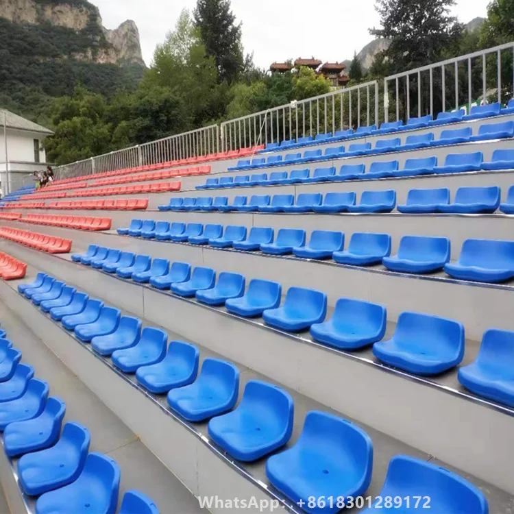 Telescopic grandstand seats Stadium fixed Bleachers chairs Customized stands with seating  for Attendance rostrum