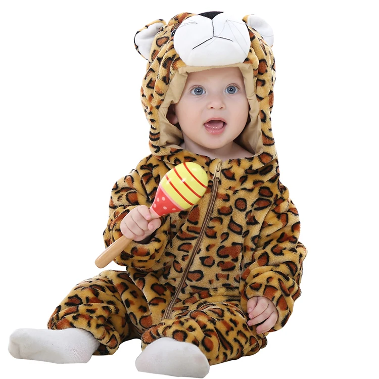 MICHLEY Hooded Winter Rompers Long Sleeve One piece Cosplay Christmas Halloween Baby Girl Jumpsuit