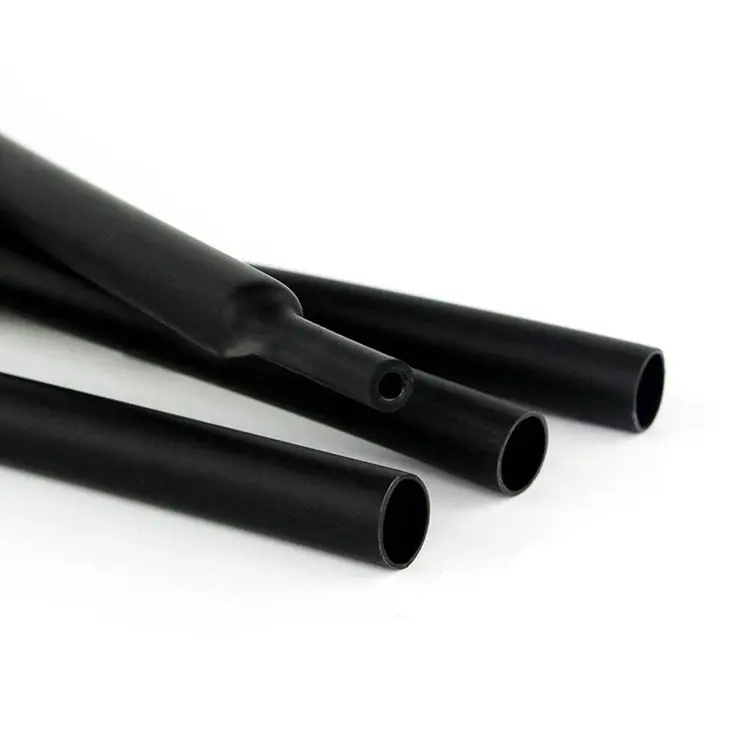 4:1 PE Waterproof dual wall Black heat shrink Wrap tube with Glue inside
