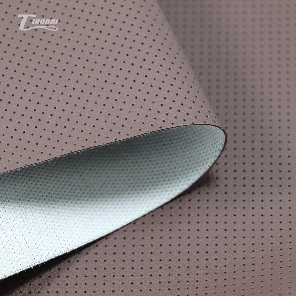 High quality perforated half-hole automotive interior leather pvc leather Semi-perforated artificial leather for car seat