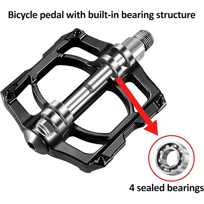 Mountain Bike Pedal Aluminum Alloy bearing pedals bearing pedals Bicycle Parts MTB Road Bicycle Non-slip