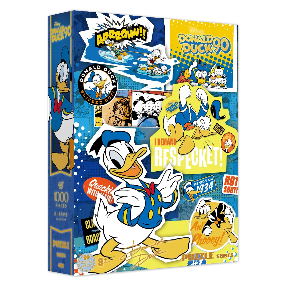 Blue Card Donald Duck 1000 Piece Paper Jigsaw Puzzle 1000pcs mat games