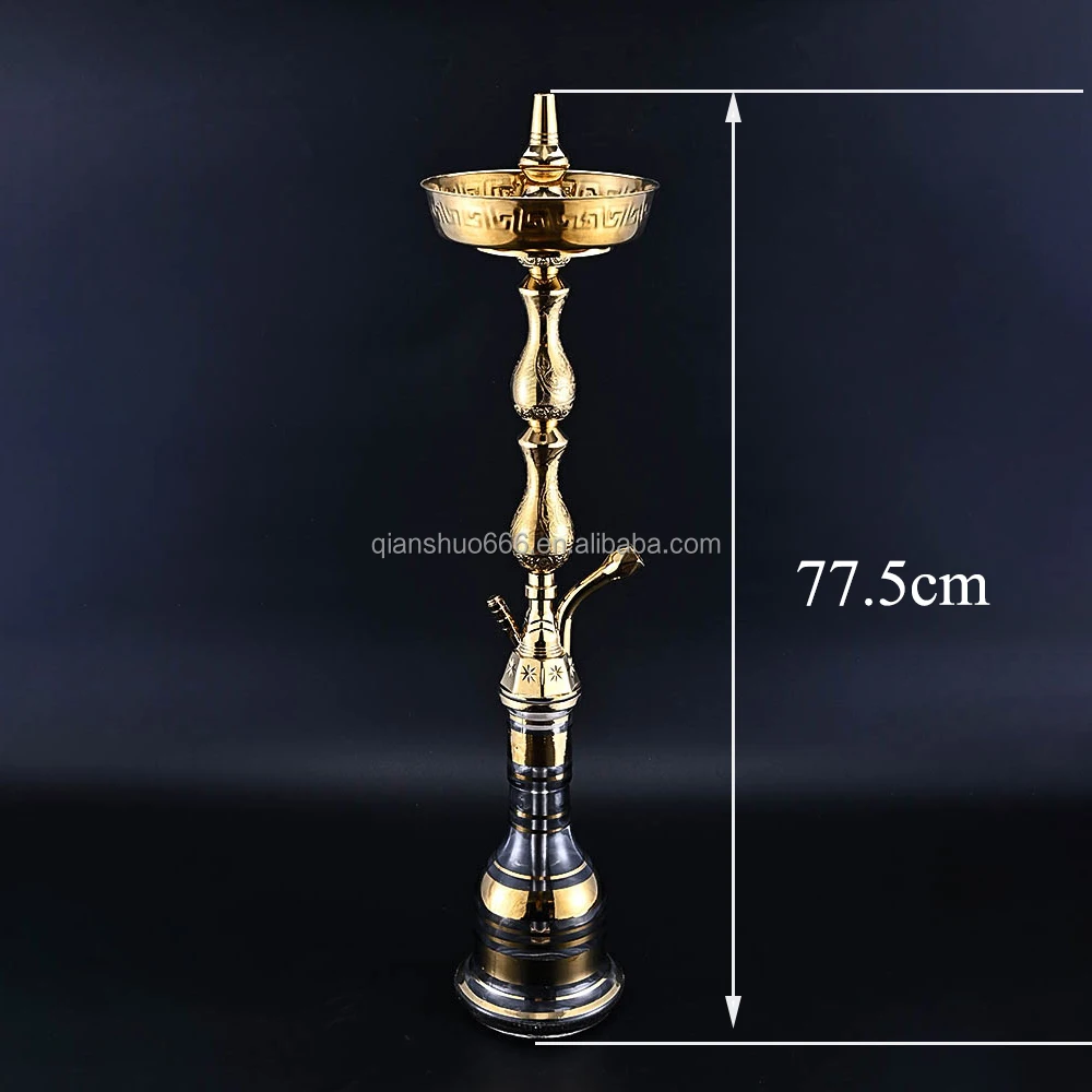 Hot sale factory in stock smoking glass luxury Egypt hookah shisha zinc alloy Khalil Mamoon hookah Egyptian chicha