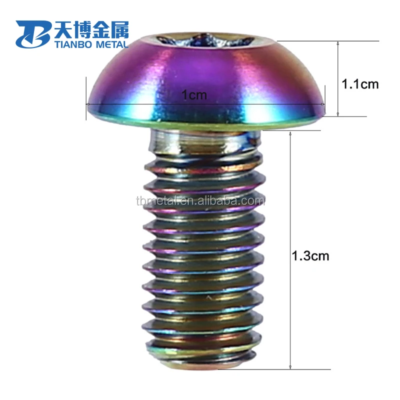Titanium Blue Anodized Bicycle Seatpost Bolt hot sale supplier factory manufacturer baoji tianbo metal company grade 8 stand