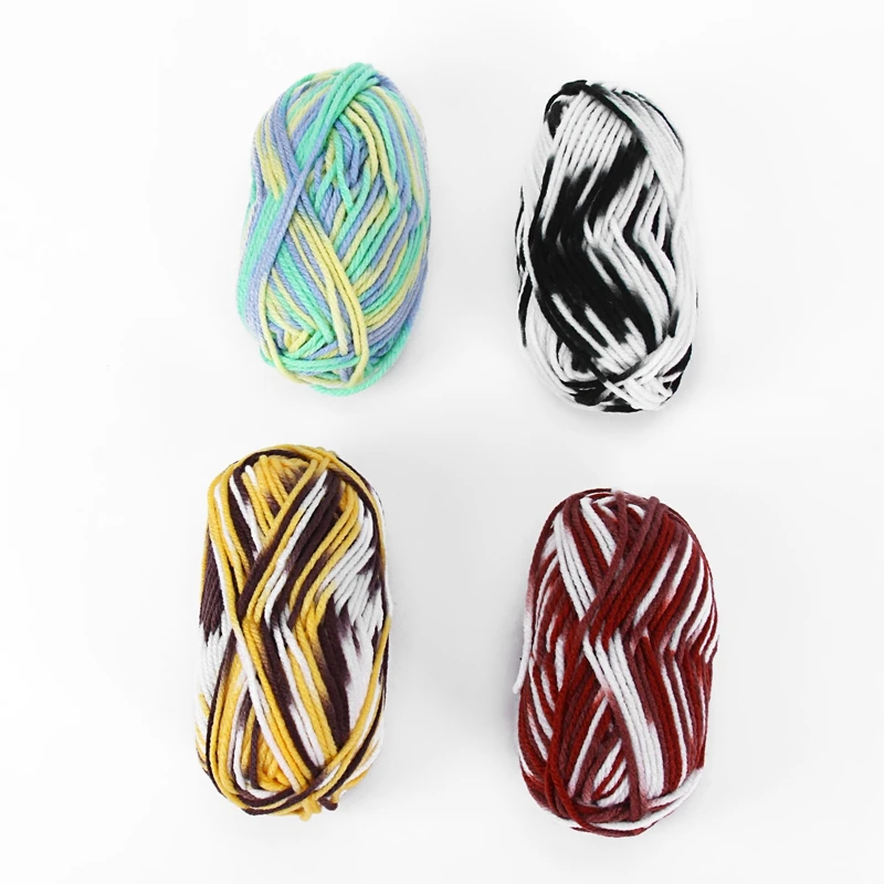 
Colorful Sectional Dyed 4Ply Fine Acrylic Yarn For Hand Knitting And Woven 