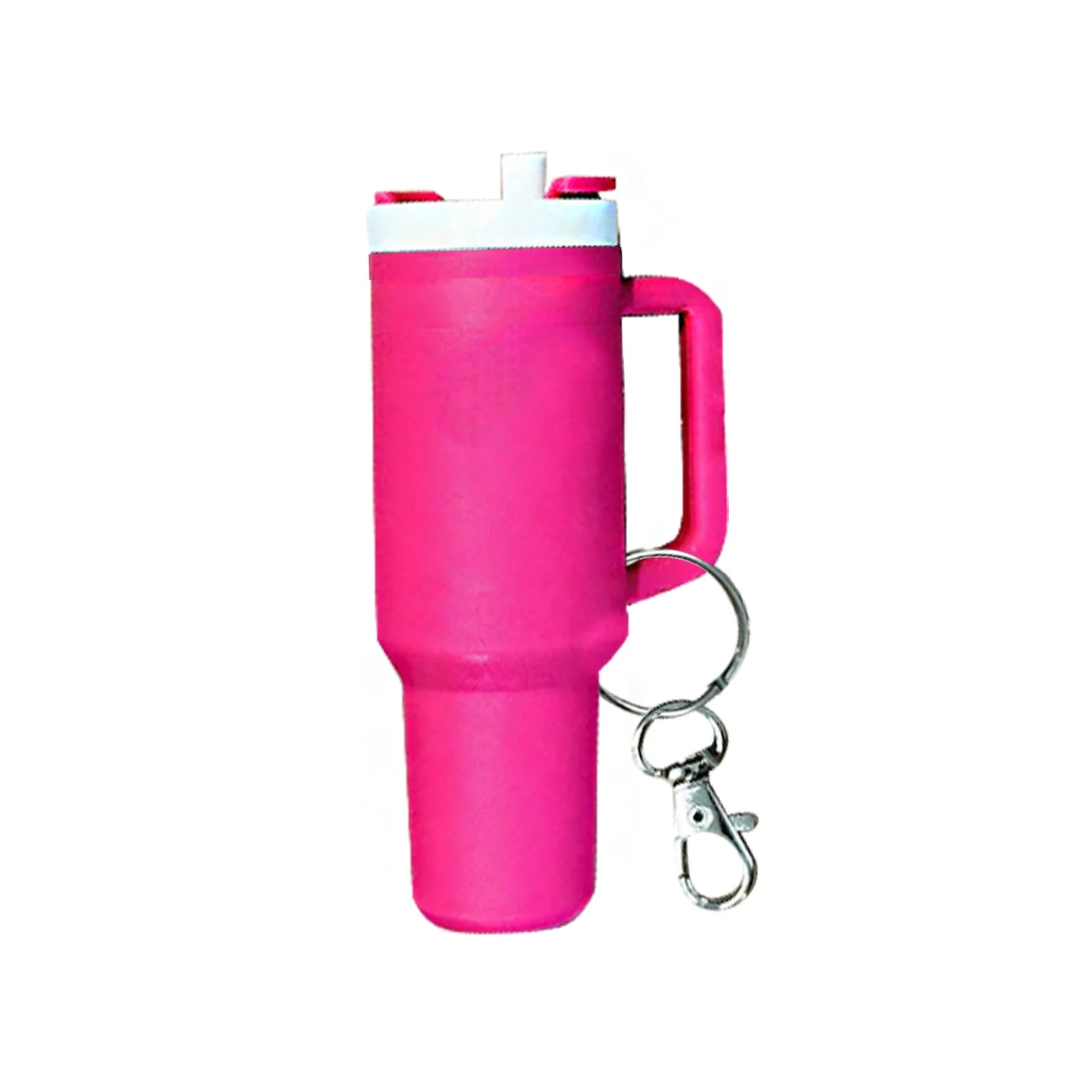 Popular Wholesale Price Mini 40oz Tumbler with Handle Shaped Pendant Plastic Cup Lipstick Chopstick Holder KeyChain Ornaments