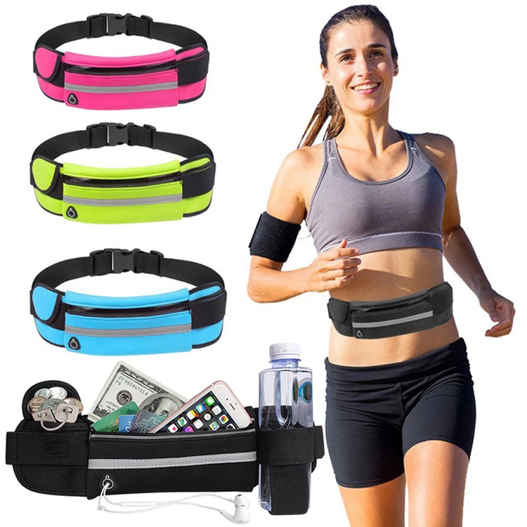 Custom Logo Cycling Phone Bag Nylon Hydration Fanny Pack belt Running Sport Waterproof Waist Bag for women men