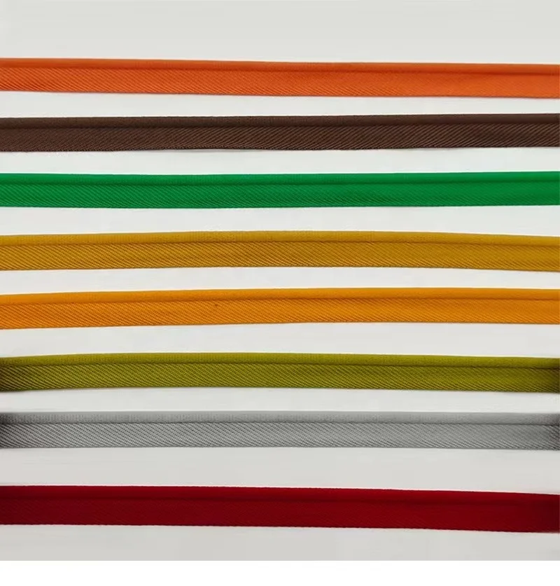 High Quality Manufacturer Custom 10mm Satin Piping Insertion Cord Flange Bias Binding Tape for Home Textiles and Clothing
