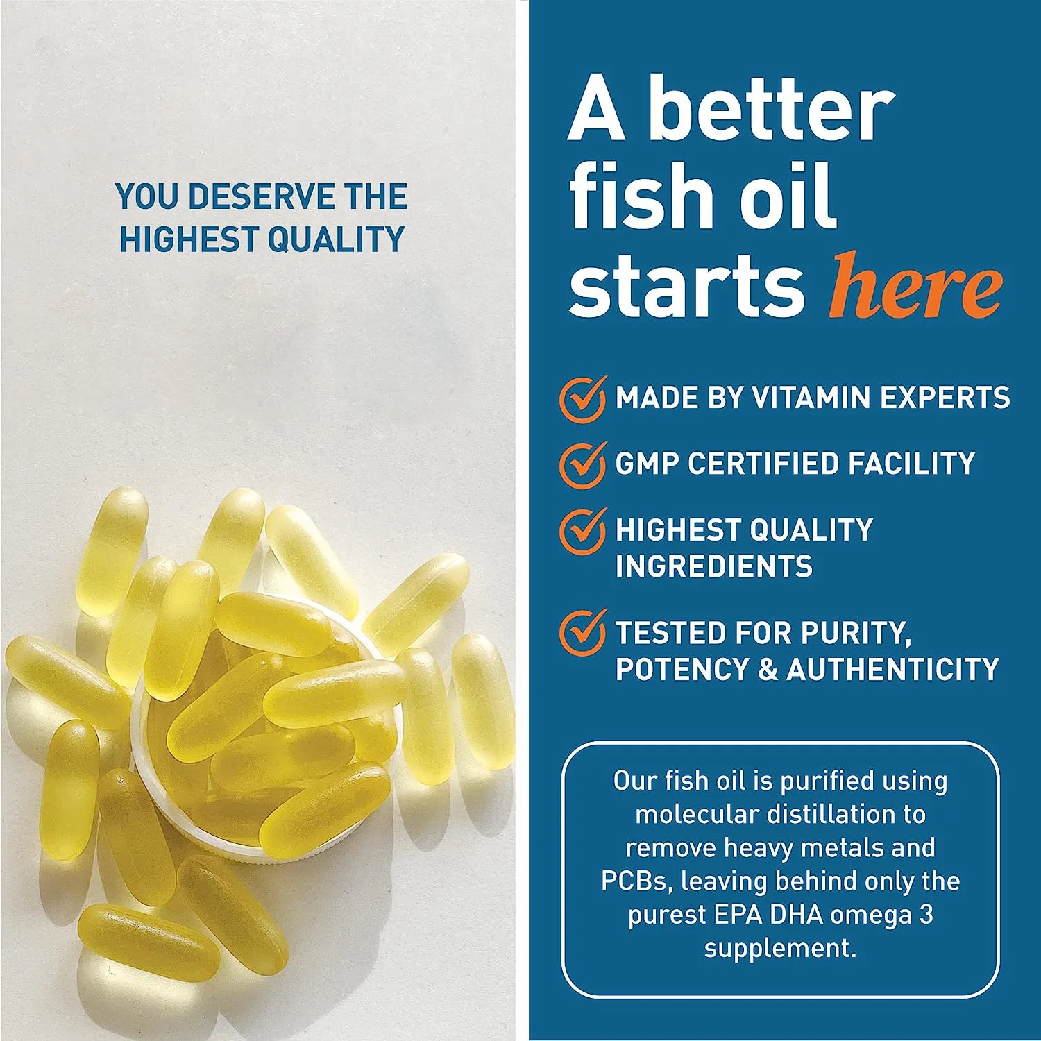 OEM Omega-3 Fish Oil Triple Strength Supplement Fish Oil Omega 3 Softgel Capsules