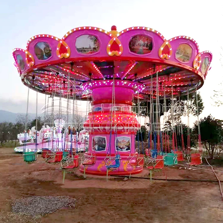 Outdoor Hot Sale Fun Amusement Park Thrilling Rotating Flying Chair Fairground Games Luxury Large Flying Chair with Shaking Head