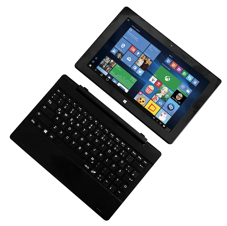 OEM 10.1-inch Tablet PC Thin Gaming Laptops computer netbook  10.1 inch 6000mah 4GB+64GB Keyboard Win10 2 in 1 android Tablets