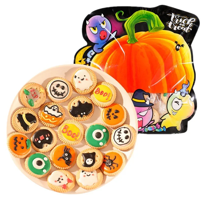 150g cartoon ghost pumpkin biscuit halloween cookies frosted flower cookies wholesale cookies