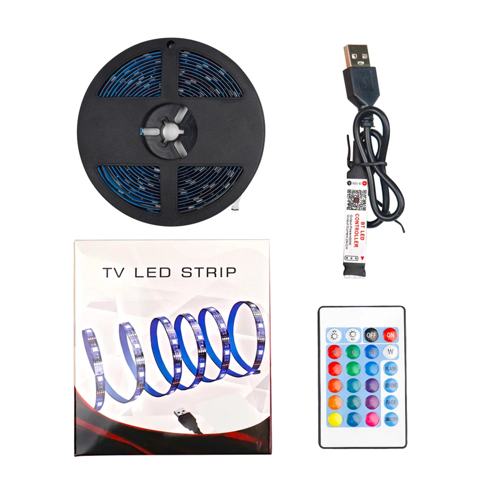 Shenzhen Waterproof 2m 3m 5m 5050 5v Neon RGB Christmas USB port LED Strip Lights