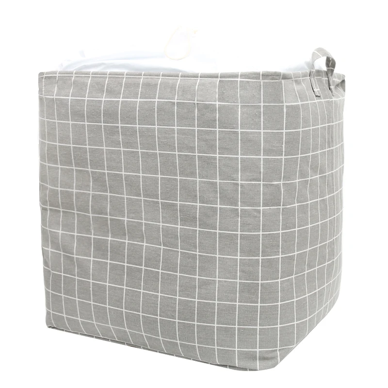 Cotton Laundry Basket Bins With Handles,Laundry Basket Kid Toy Storage Boxes Bin Organizer