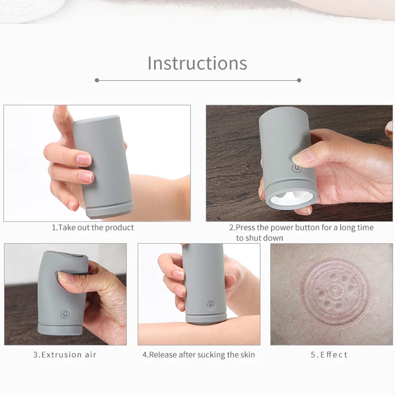 HEZHENG Hot Sale Suction Cupping Massager Hand Pump Therapy Vacuum Cupping Silicone Massager Cups Body Muscle Relaxing