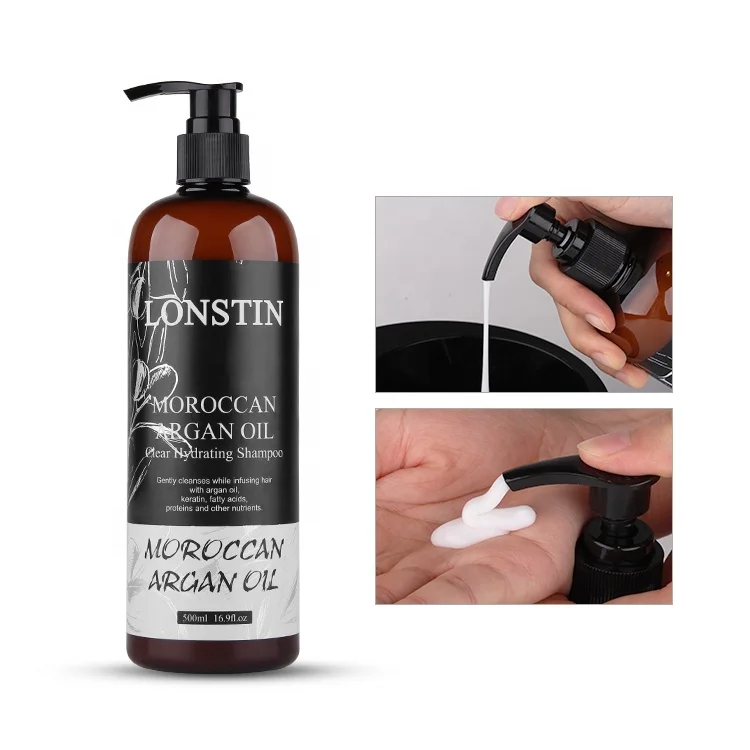 Lonstin OEM Private Label Moisturizing Morocco Argan Oil Shampoo In Bulk For Hair