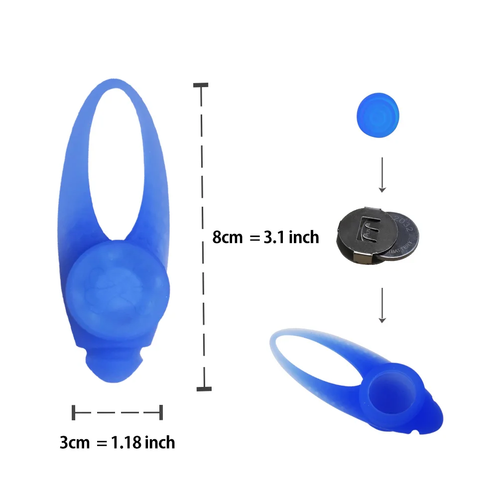 Laroo  Light Up Dog Tags Flashing Dog Camping Gear LED Clip-on Pet ID Pendant Glowing  Dog Collar Light for Night Walking